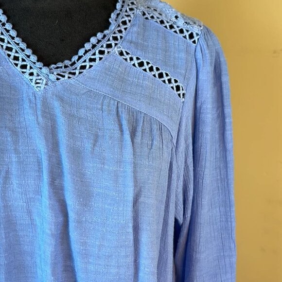 John Paul Richard Eyelet Woman's Sz MED Granola Girl CottageCore Lagenlook - Picture 6 of 13